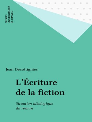 cover image of L'Écriture de la fiction